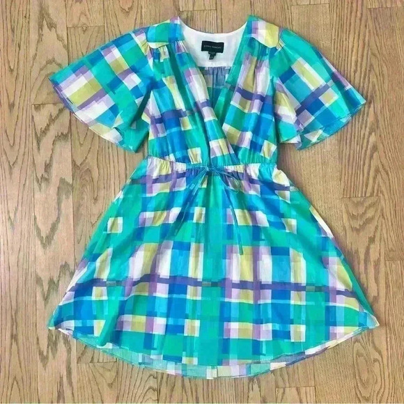 Donna Morgan Women’s Plaid Marina Mini Dress Size Medium - Picture 8 of 15